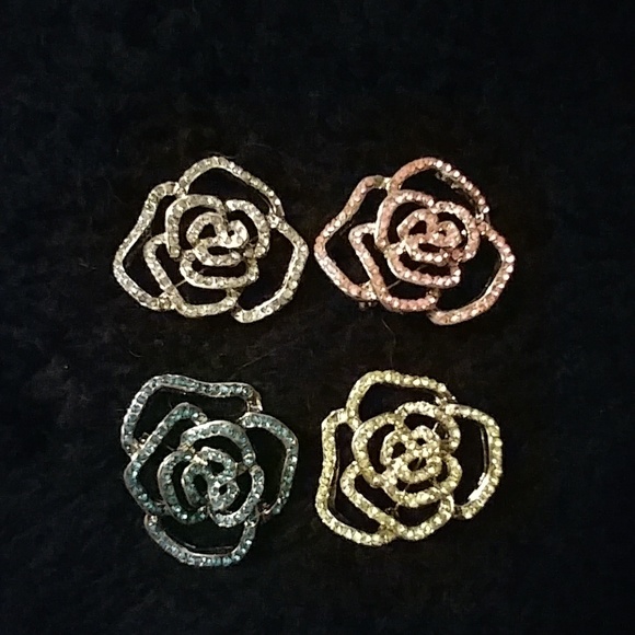 Rhinestone Brooch Set - Picture 2 of 2